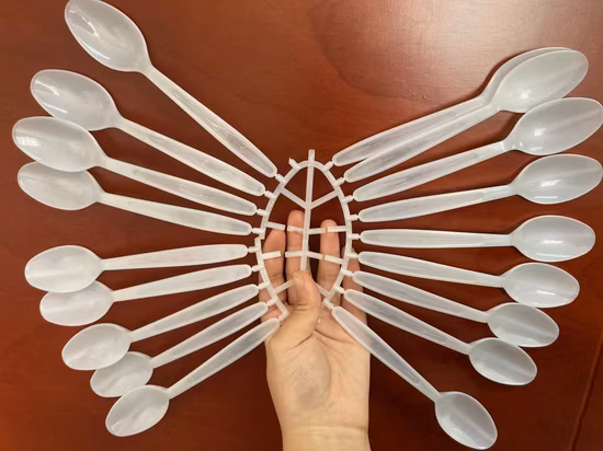 Colher de plástico Faca Garfo PLA PS PC Copos de pelotas Matéria-prima Molde de injeção